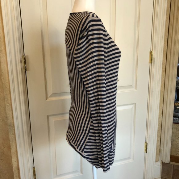 Cabi Ernest Striped Tee Long Sleeve Tunic - Picture 2 of 5